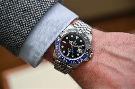 rolex gmt master ii batman thickness|rolex gmt master 2 size.